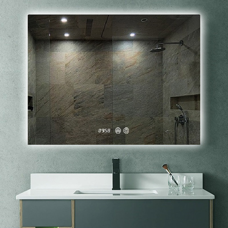 Espejo de baño LED rectangular retroiluminado